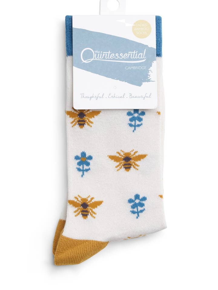 Blå Damesokker i cremet farve for engroshandel på Faire