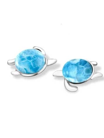 Larimar Dangle Turtle Earrings for wholesale by Larimar Magic