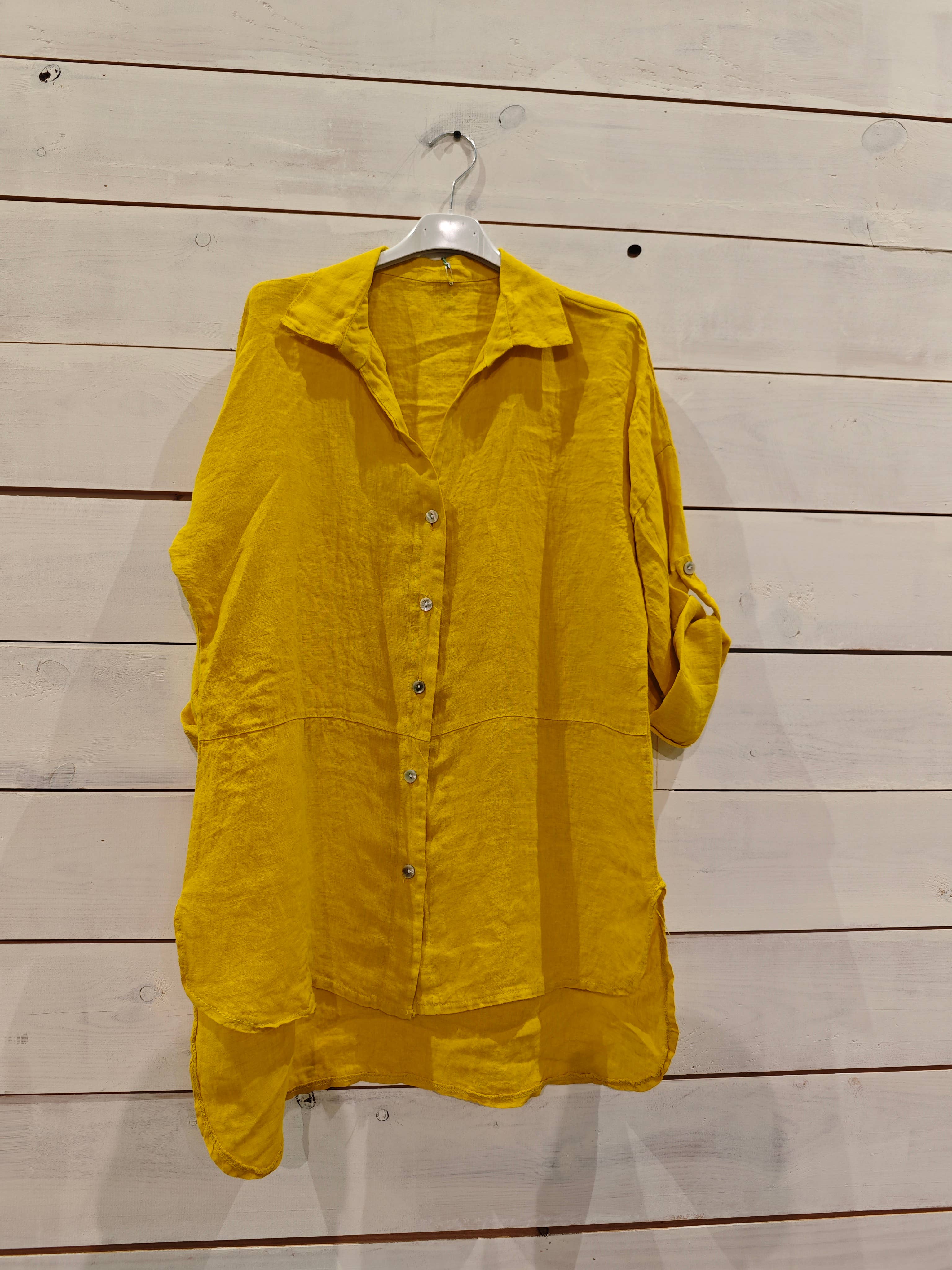 Linos y Textiles - Wholesale Button Down Shirt - Women's - REF 16827 SHORT SLEEVE 100% LINEN SHIRT8