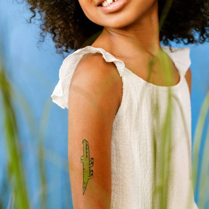Tattly - Wholesale Temporary Tattoo - Mr. Alligator Tattoo Pair