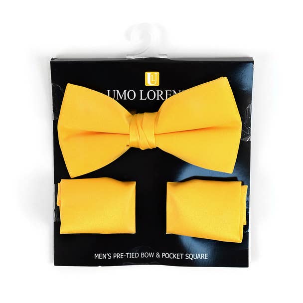 Selini New York - Wholesale Bow Tie - Men's - 100% Poly Satin Men's Banded Bow Tie and Hanky6