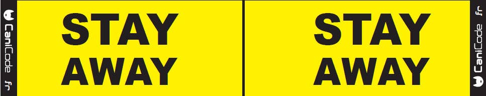 AniCode - Wholesale Pet Collar Charm - Dog - Scratch front/back CaniCode® KEEP YOUR DISTANCE2