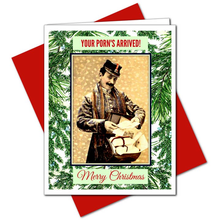 Ümlaut Brooklyn - Wholesale Christmas Card - Your Porn's Arrived! Christmas Greeting Card