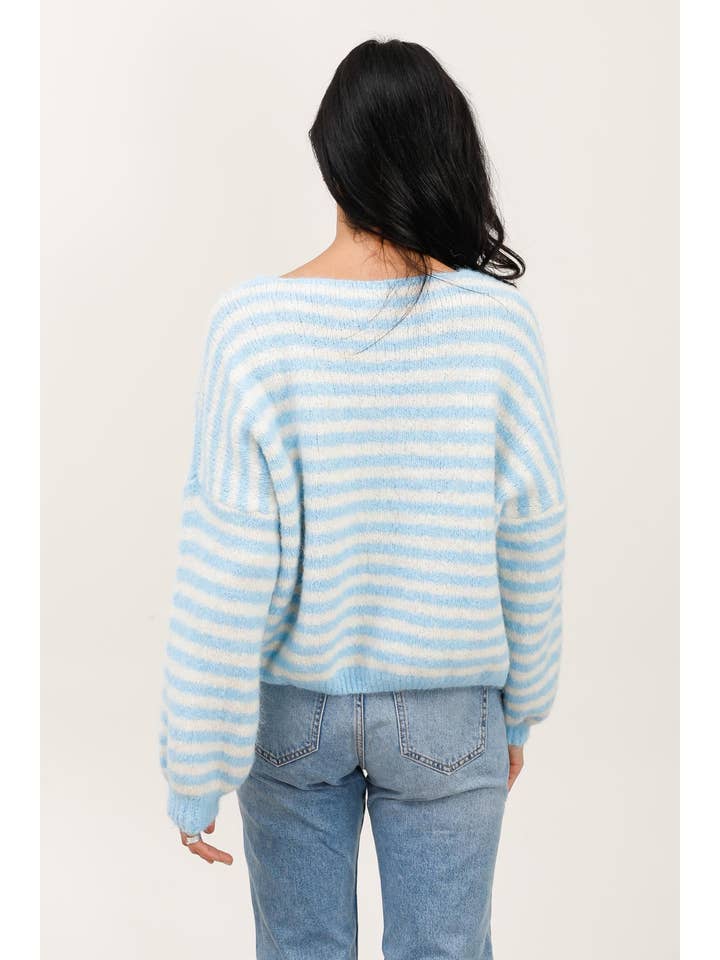 LÉA & LUC - Wholesale Cardigan - Women's - Striped cardigan REF. 5106234