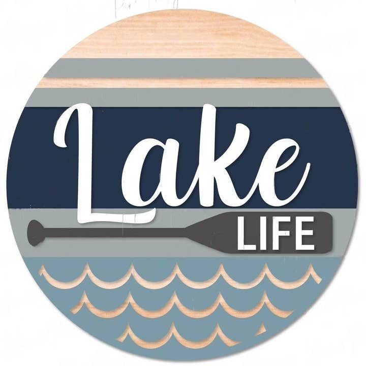 Ensemble de bienvenue pour la vie au bord du lac | Panneau en bois | Kit de peinture pour la vente par Kate's Blanks