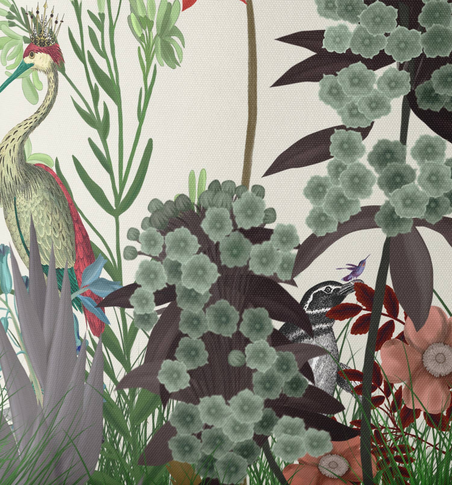 FabFunky Ltd - Wholesale Throw/Decorative Pillow - Wildflower Bloom, Owl, Botanical pillow or garden cushion3