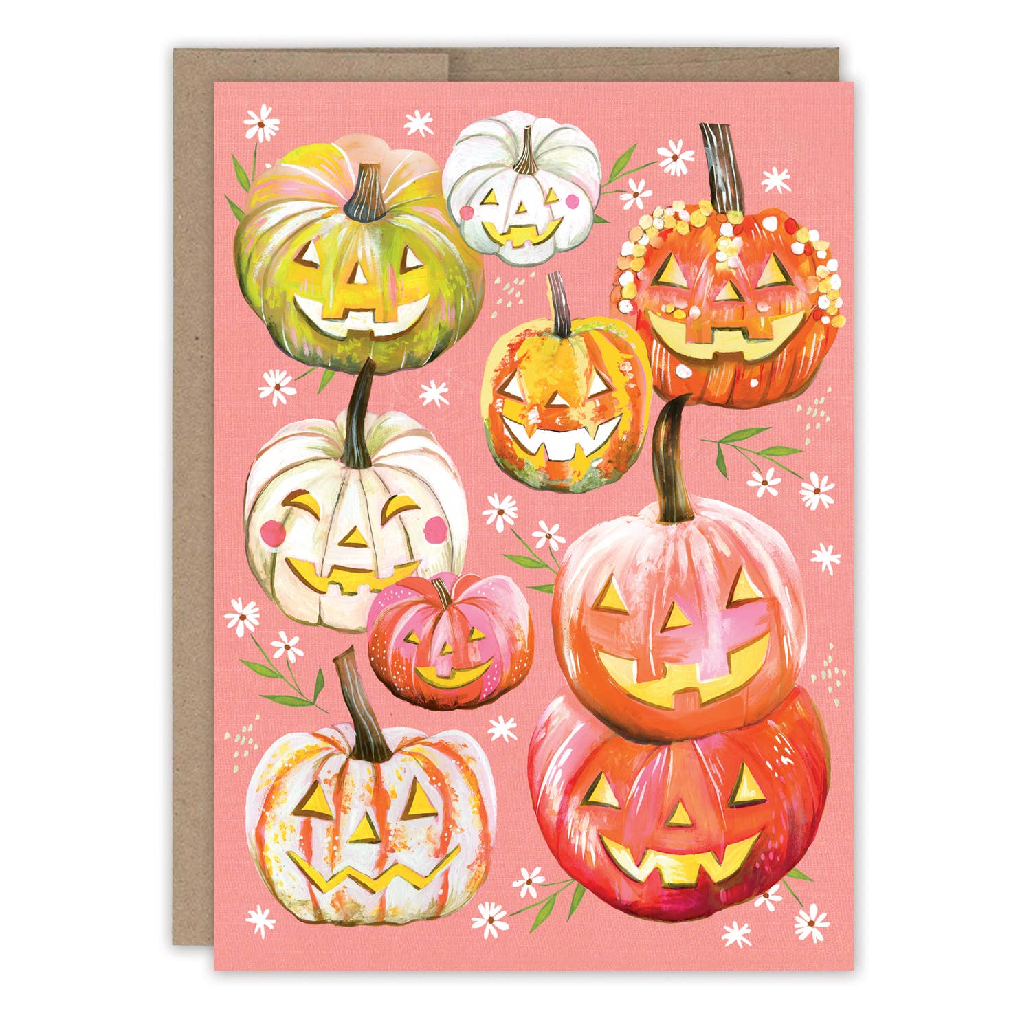 Biely & Shoaf - Vente Cartes d'Halloween - Carte d'Halloween avec des citrouilles-lanternes0