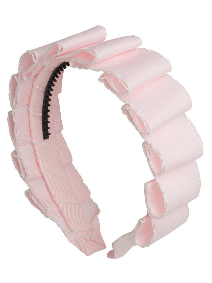 Skiktad Moonstitch Hårband - Puderrosa för wholesale av Project 6 NY Kids