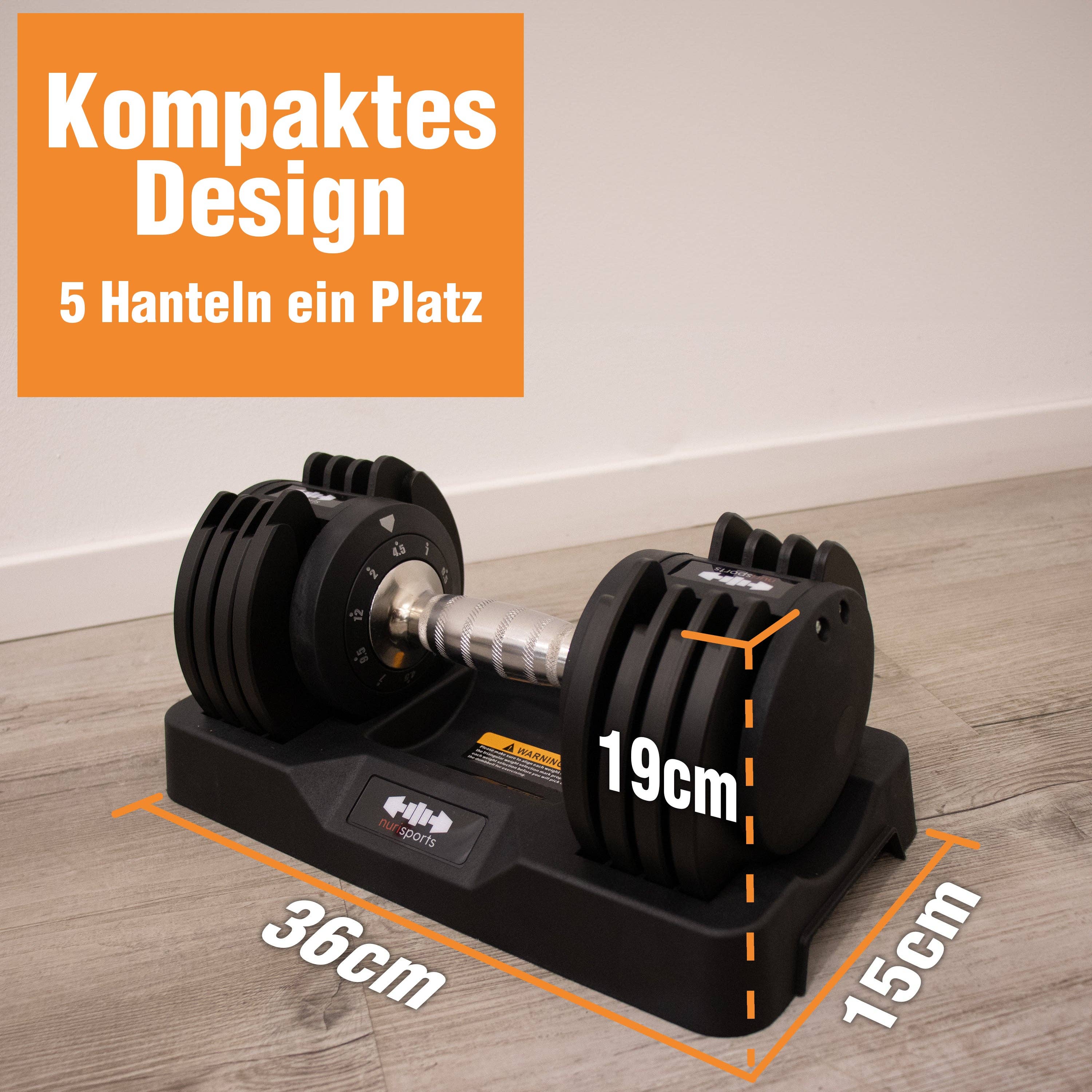 Close Up GmbH - Wholesale Fitness Equipment - nurisports Set 2 adjustable dumbbells 2 kg - 12 kg4