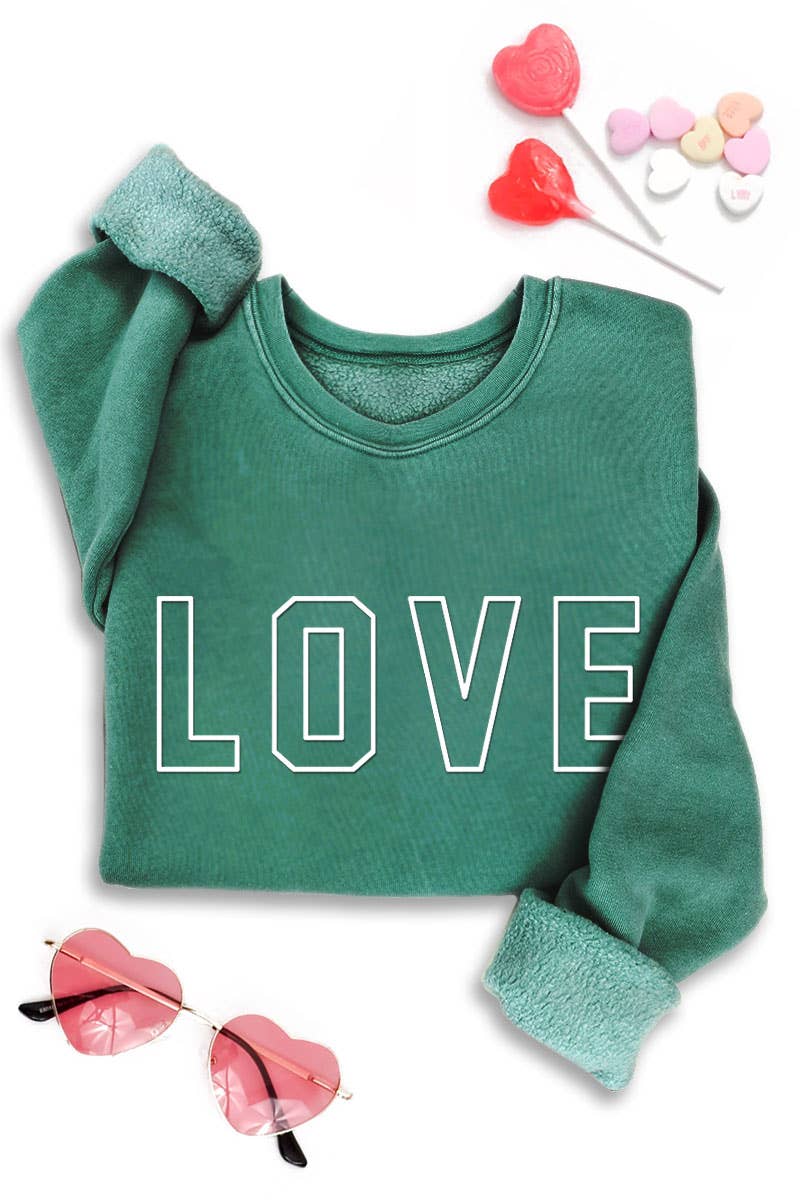 HRTandLUV - Vendita all'ingrosso Felpa stampata - Donna - FELPE MINERALI CON STAMPA A SBUFFO LOVE6