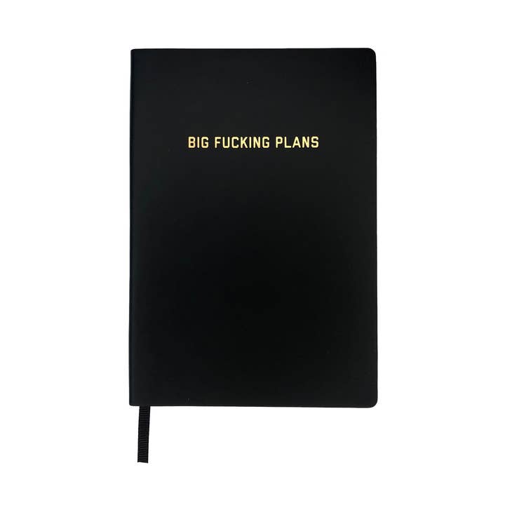 Big Fucking Plans Blank Journal - Black for wholesale by Golden Gems