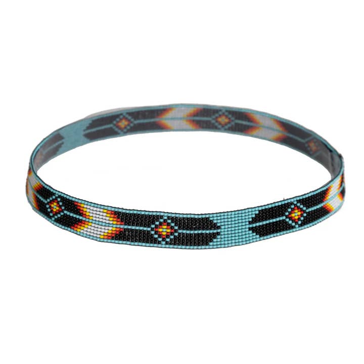 Aztekiskt västerländskt mönstrat pärlband för hatt - Stil Arapaho för wholesale av American Hat Makers