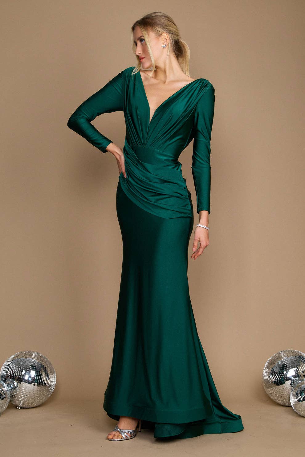 Kos Couture - Wholesale Gown - Women's - Long Sleeve Formal Evening Dress  8