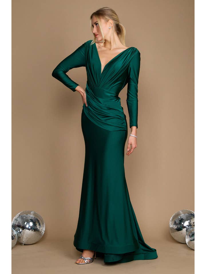 Kos Couture - Wholesale Gown - Women's - Long Sleeve Formal Evening Dress 8