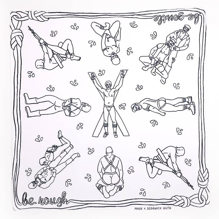 Made X Cruise – Großhandel Bandana – Unisex – Be Gentle Be Rough Halstuch (Regenbogenfarben)9