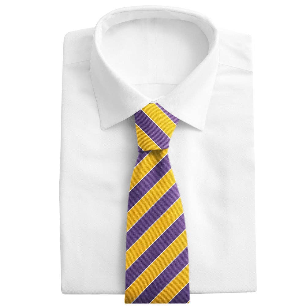 purple and gold neckties