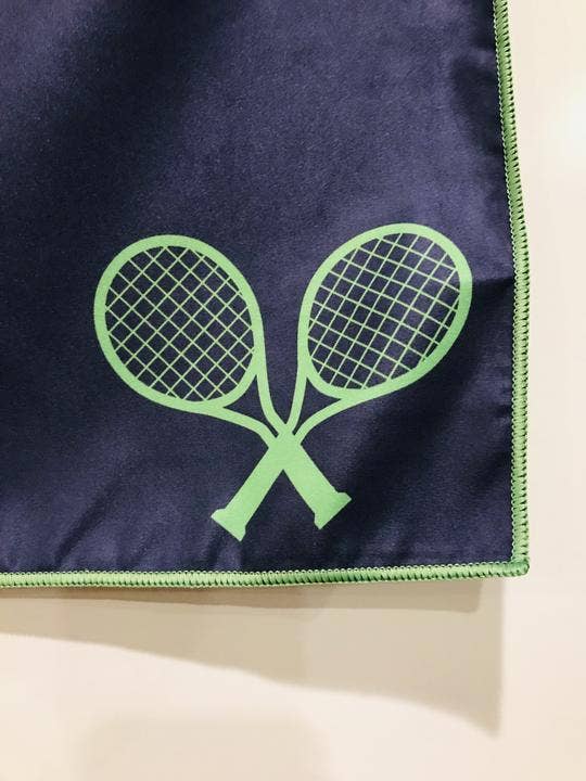 Small Tennis/workout Towels, Corner Stripe for wholesale by Clutch Towels