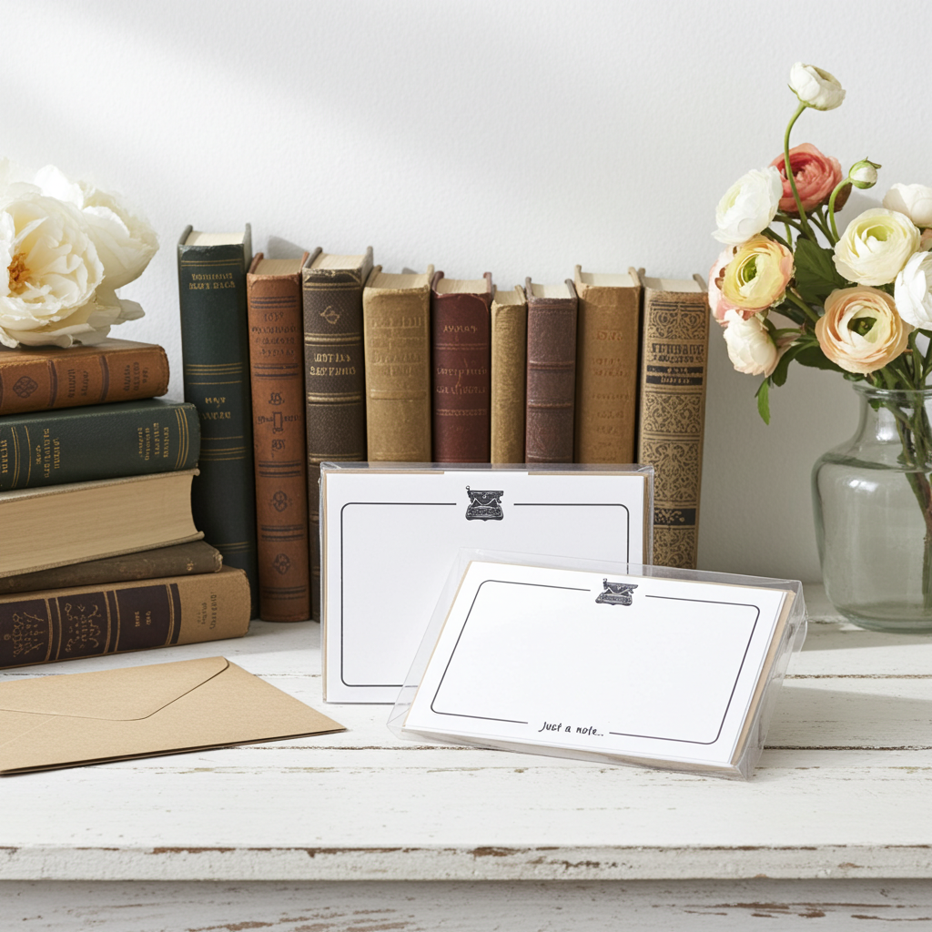 Freund Mayer & Co. - Wholesale Stationery/Notecard Set - Thank you Boxed Flat Note Card Set with Vintage Symbols 8/8 11