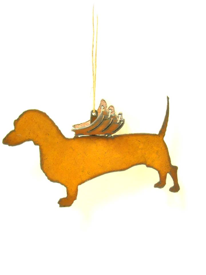 Gravhund flyvende rustik værftet kunst flyvende dyr mobil for engroshandel hos Universal Ironworks USA