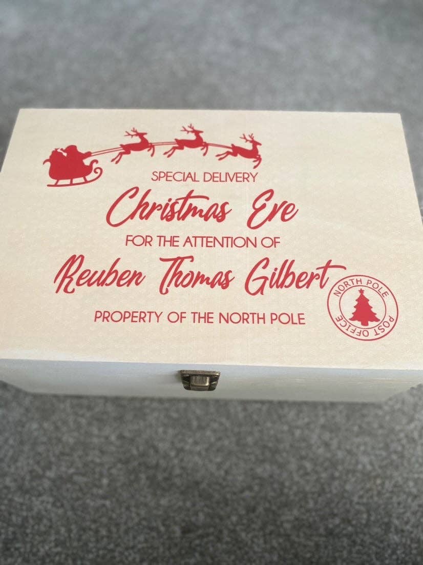WinsterCreations™ – wholesale Gift box – Personalised Make Your Own Christmas Eve Box Sticker Label - WOODEN BOX IS NOT INCLUDED2