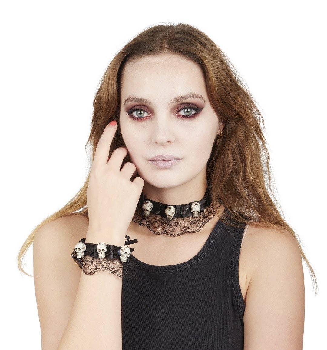 P'tit Clown – Disfarce – Mulher por atacado – Joias Caveira Com Renda0