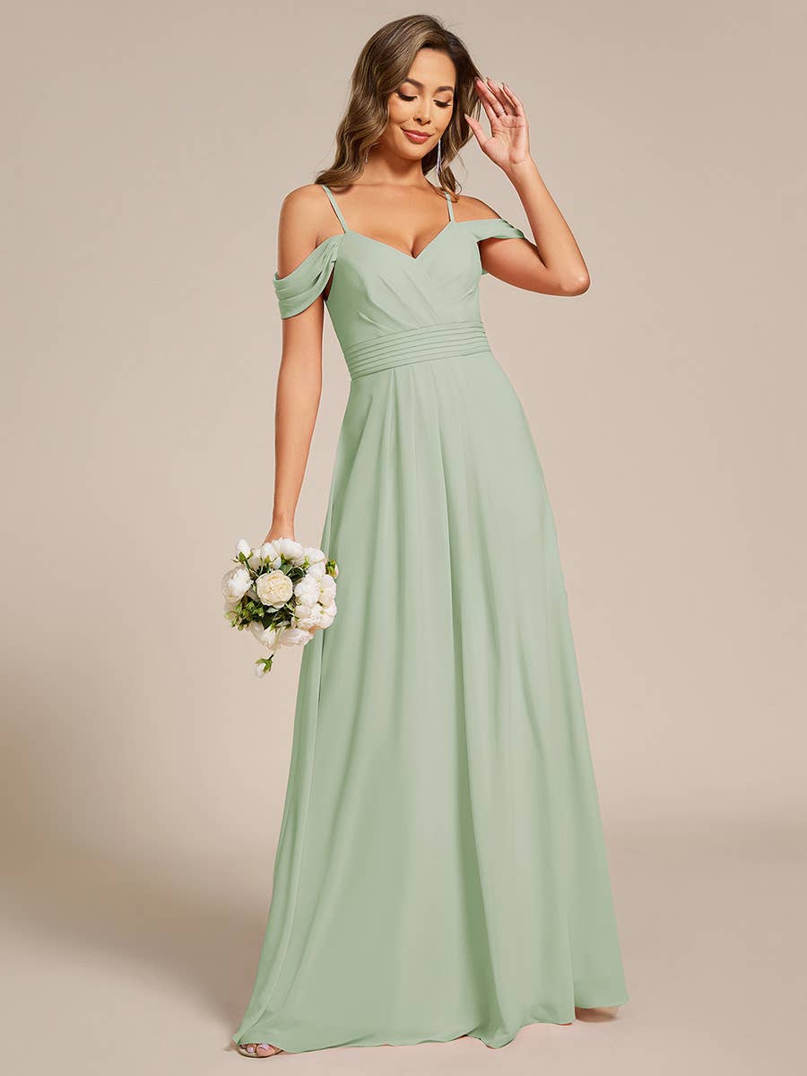 Ever-Pretty - Wholesale Dress - Women's - Straps drop-shoulder sleeve Chiffon Bridesmaid Dress10