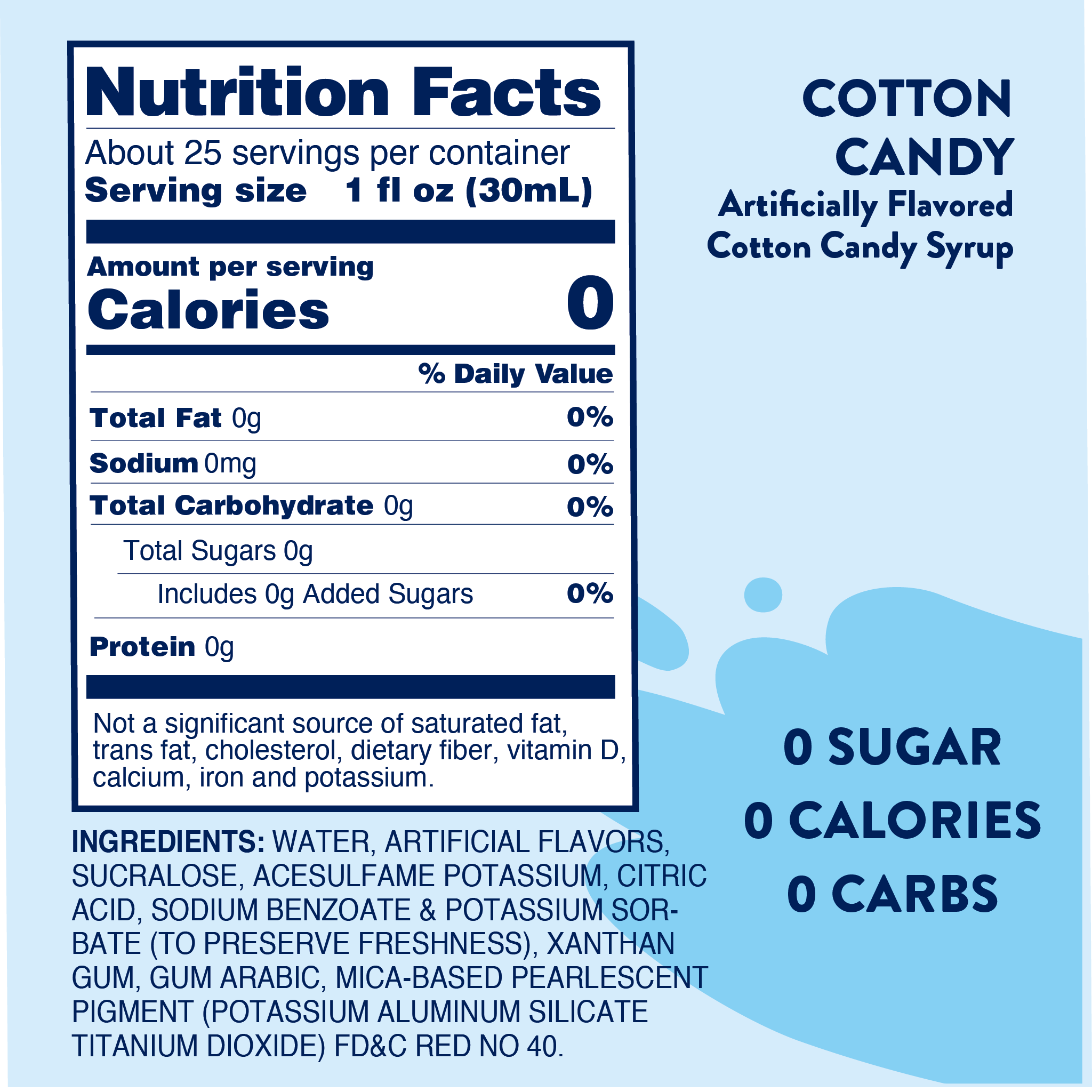 Jordan's Skinny Mixes - Wholesale Cocktail Mix/Syrup - Sugar Free Cotton Candy Syrup5