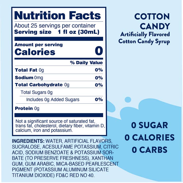 Jordan's Skinny Mixes - Wholesale Cocktail Mix/Syrup - Sugar Free Cotton Candy Syrup5