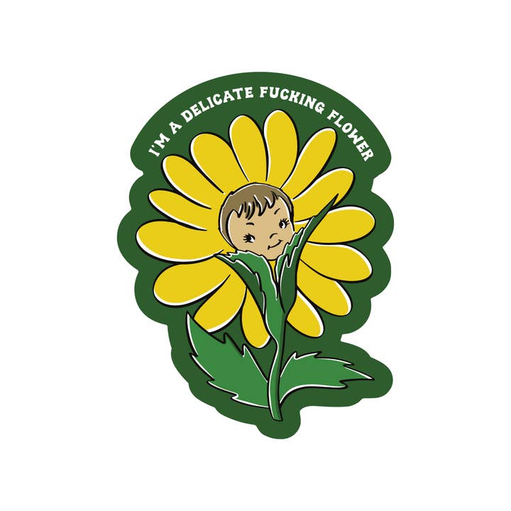 Juju and Moxie - Wholesale Sticker - Vintage Fuck Flower Swear High Quality Vinyl Sticker