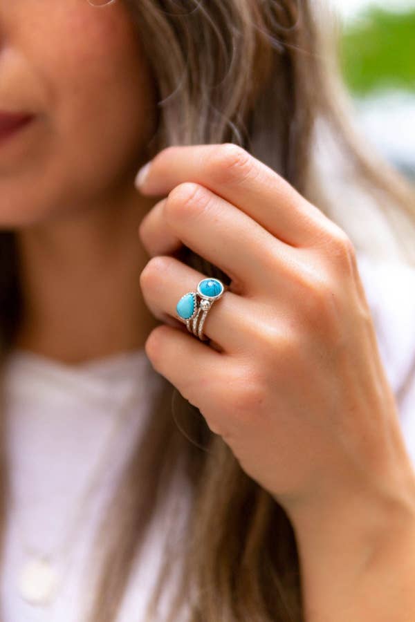 Hipster Row - Vente Bague de cocktail/de cérémonie - Collection de bagues Turquoise12