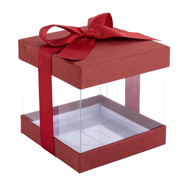 Hammont - Wholesale Gift Box - Clear Plastic Gift Boxes 6 Pack Bakery Boxes