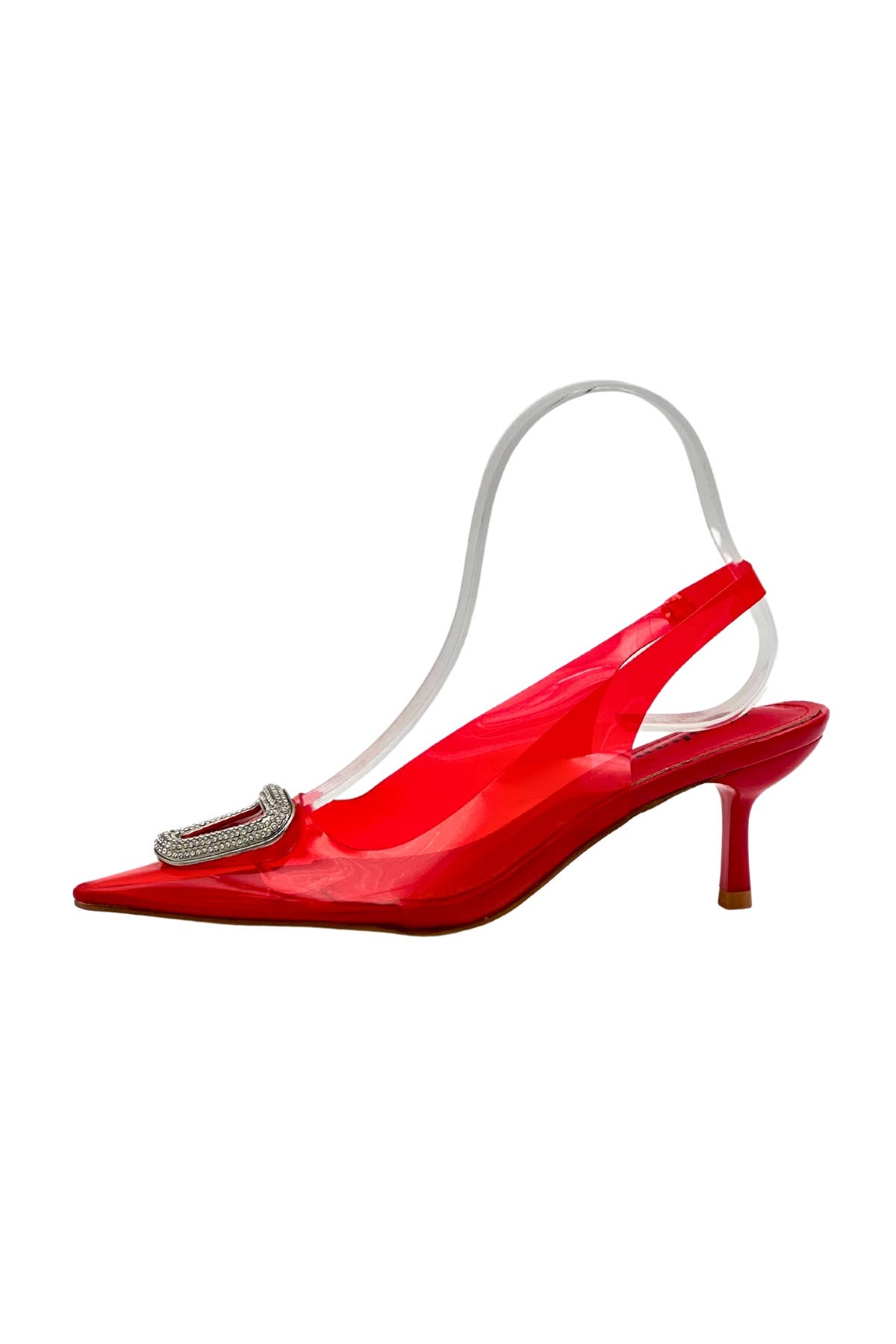 Stephan Paris - Wholesale Low Heels - Women's - Heeled mules with rhinestone-embellished toe P-14066