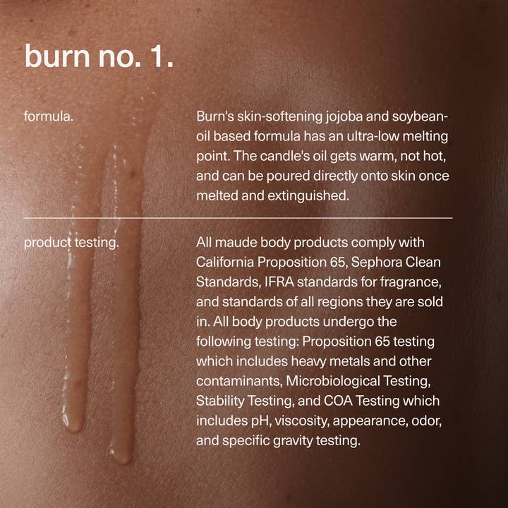 maude - Wholesale Jar/Filled Candle - Burn no. 1 - massage candle, amber, lemongrass, gifts.2