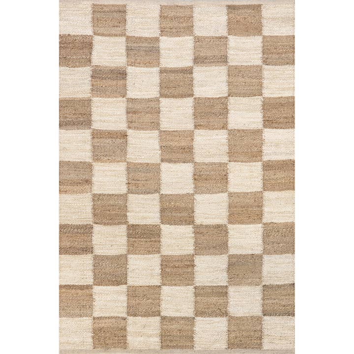 Christana Traditional Checkered Jute Area Rug for wholesale by nuLOOM