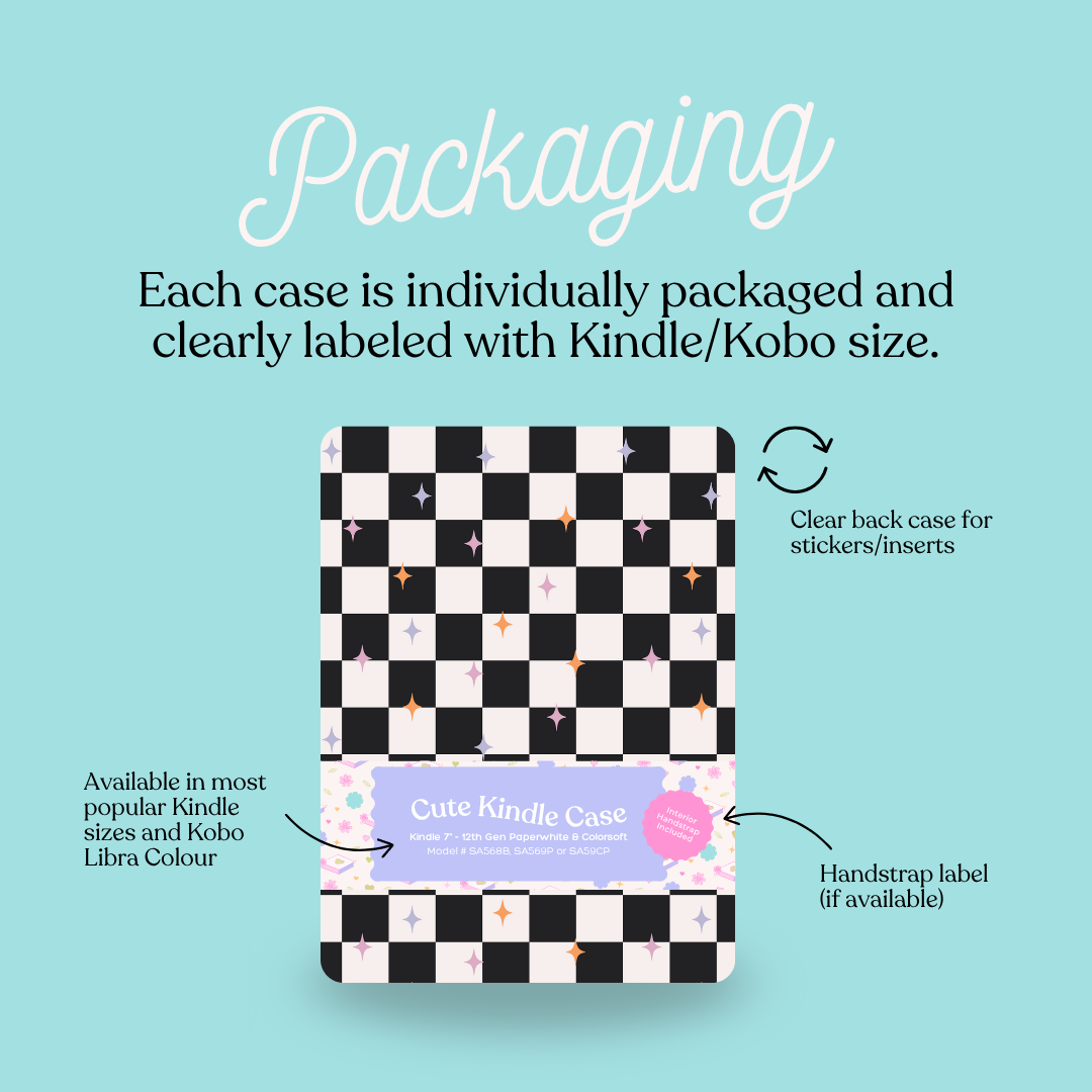 Market by Mari - Vente Couvertures de livre - Étui Kindle à lignes illustrées avec dos transparent2