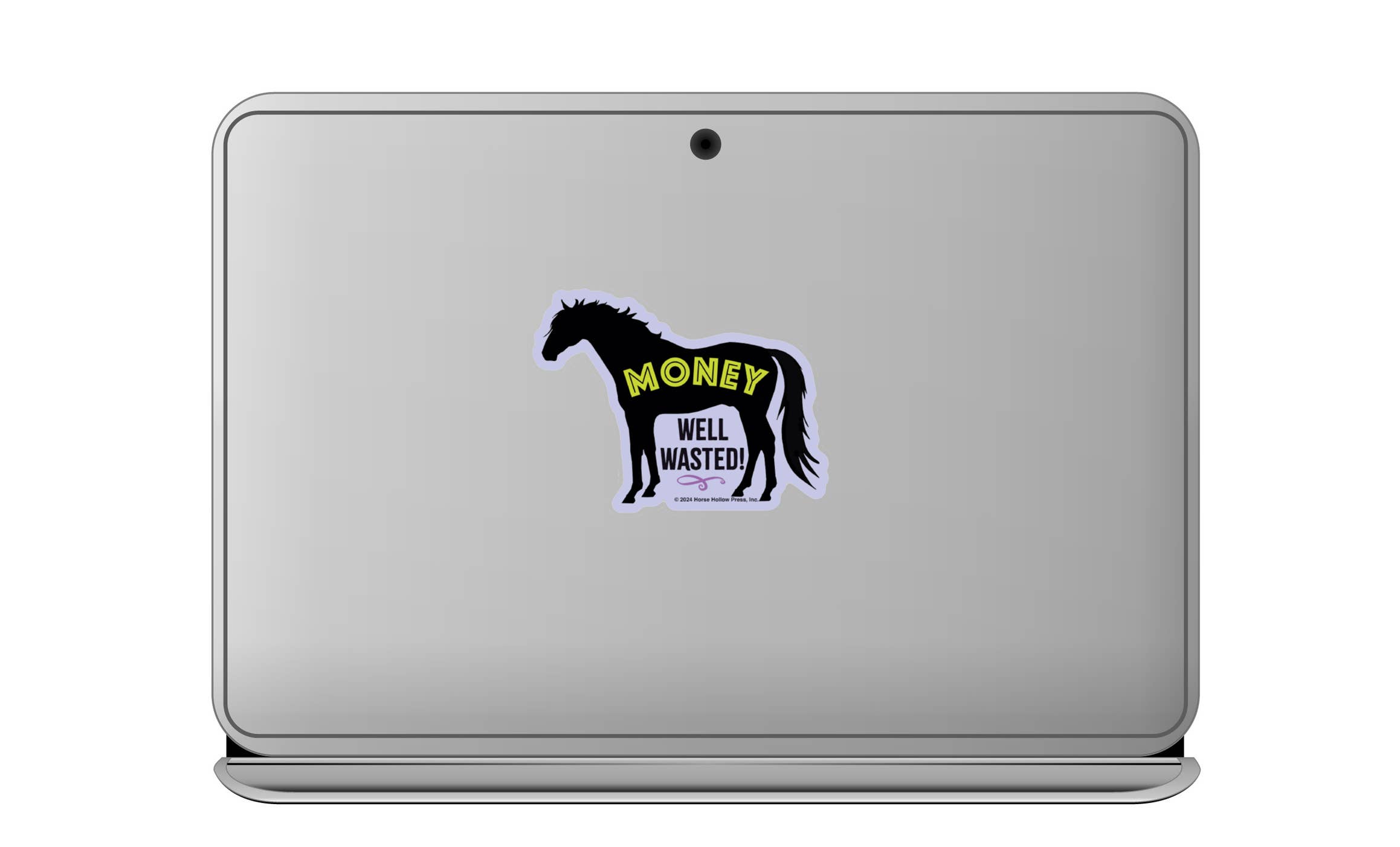 Horse Hollow Press - Wholesale Sticker - 3" Tumbler Horse Sticker / Money Well Wasted / WATERPROOF12