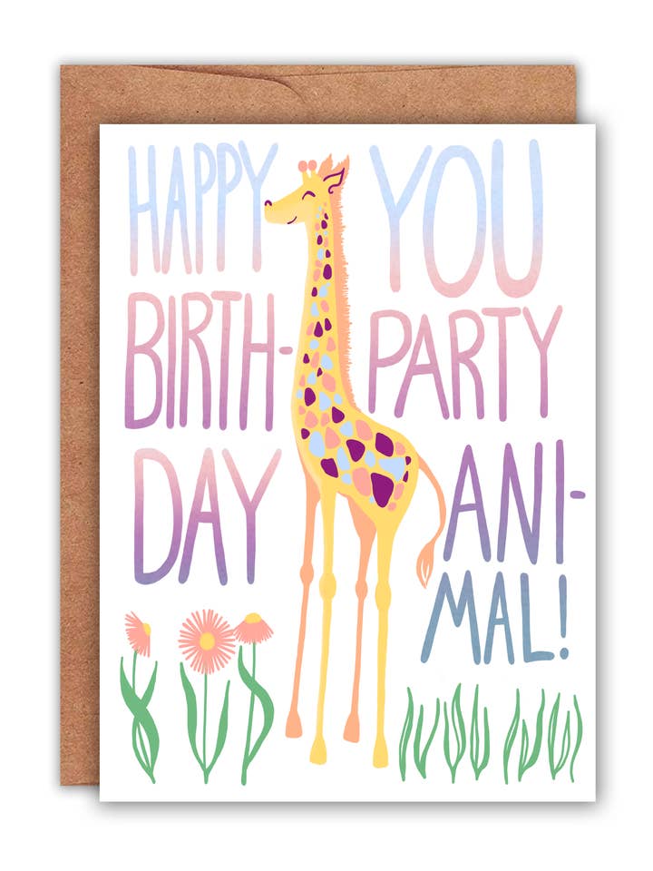 Party Animal Card for wholesale by Golden Grove Paper