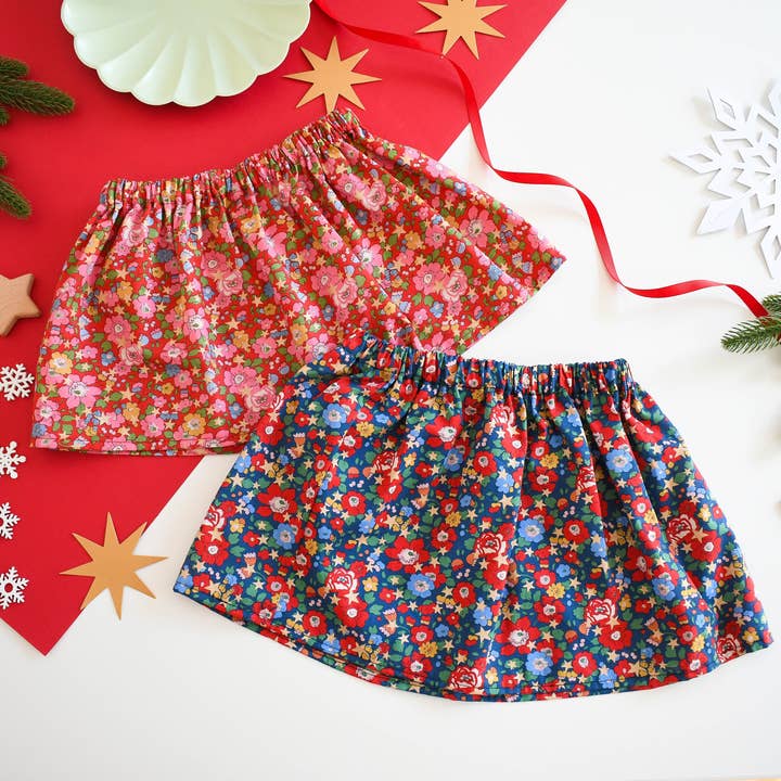 Liberty of London Christmas children's elasticated skirt for wholesale by My Little Shop UK