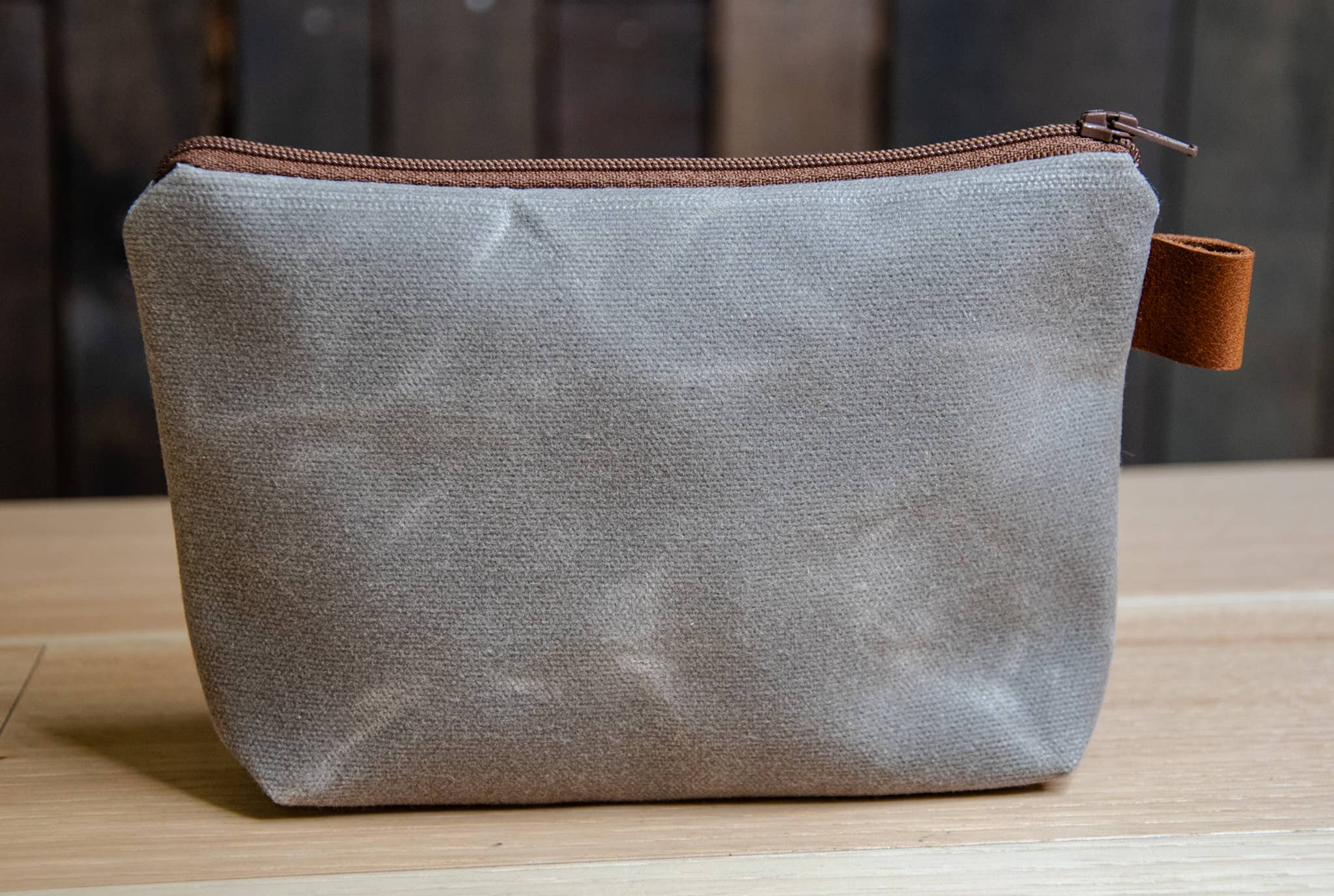 In Blue Handmade - Wholesale Pouch - Unisex - Medium Handmade Waxed Canvas Zipper Pouch3