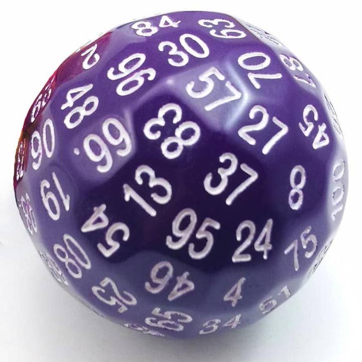 Foam Brain Games - Wholesale Dice - 45mm D100 - Purple