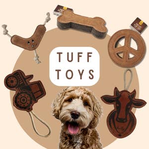 Leather toys online for puppies