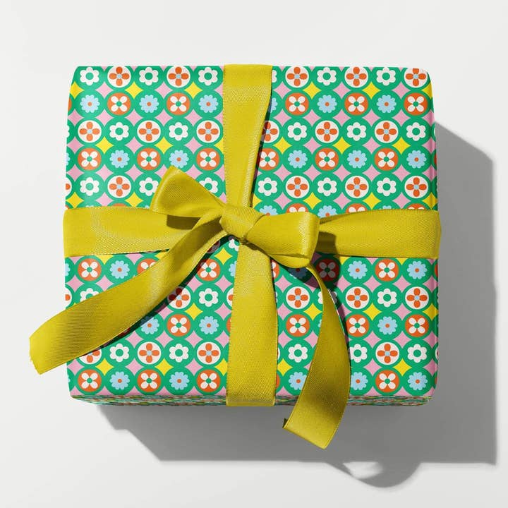 Razzle Dazzle Flowers Holiday Gift Wrap Sheets or Roll for wholesale by My Darlin'