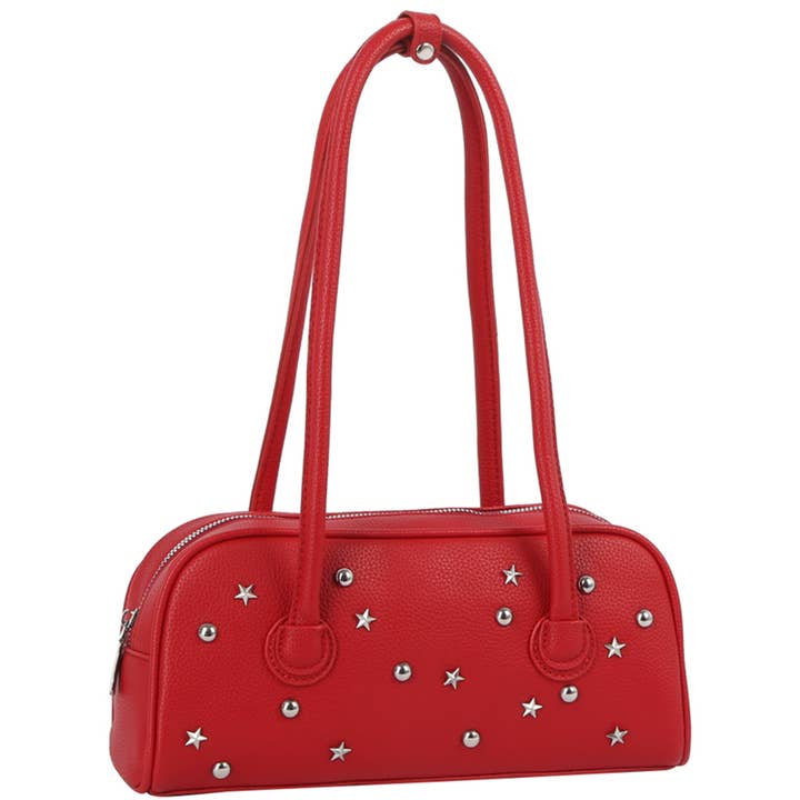 JOIA ACCESSORIES - Wholesale Shoulder Bag - Women's - FASHION STUDDED TEXTURE SHOULDER BAG, GMG 01064