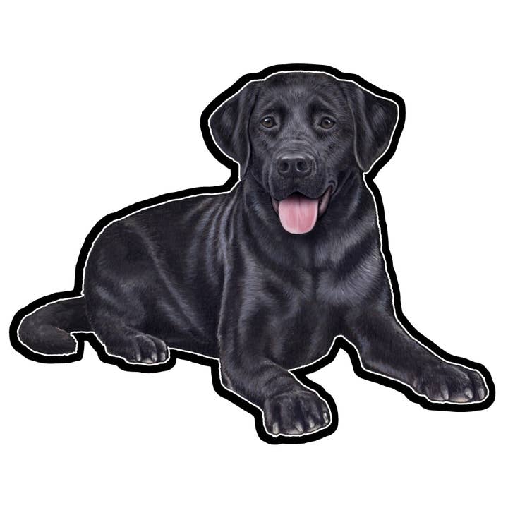 Labrador, black B - Vinyl Stickers for wholesale by E&S Pets