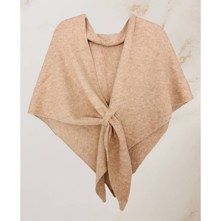 JC Sunny Fashion – wholesale Scarf – Women's – JC063345 Cashmere-Blend Knit Triangle Shawl with Cross-Front Design22