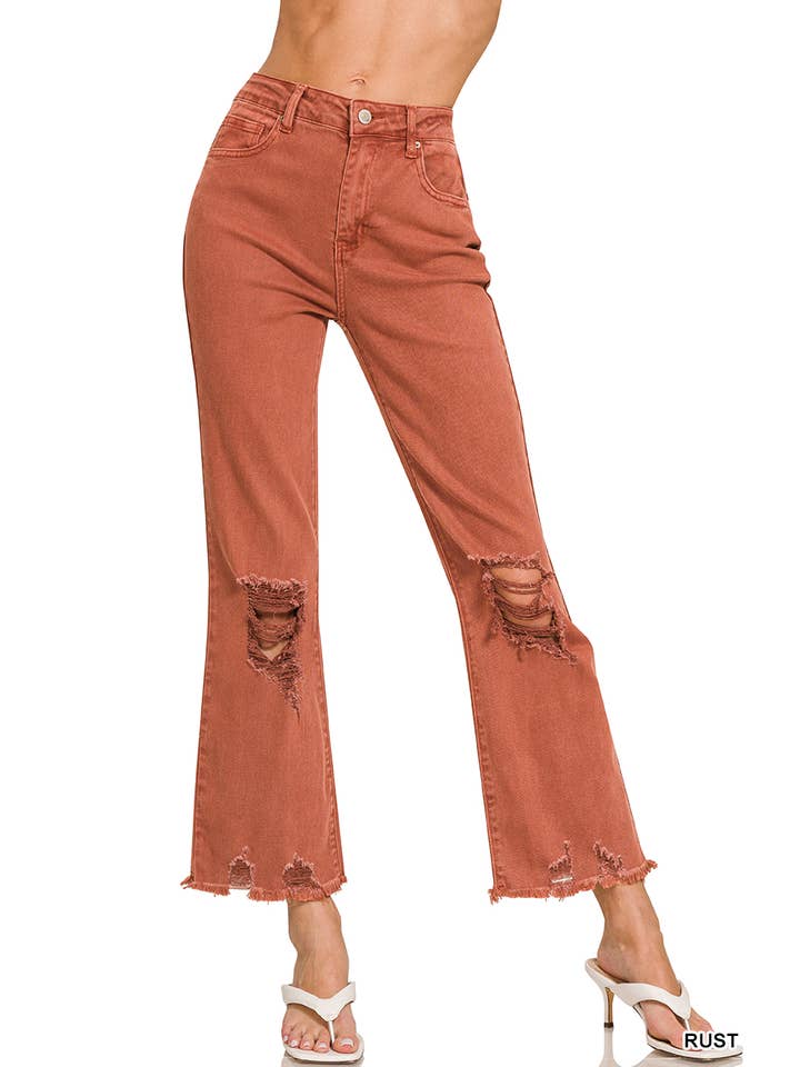 42POPS - Wholesale Jeans - Dames - Gewassen versleten denim jeans30