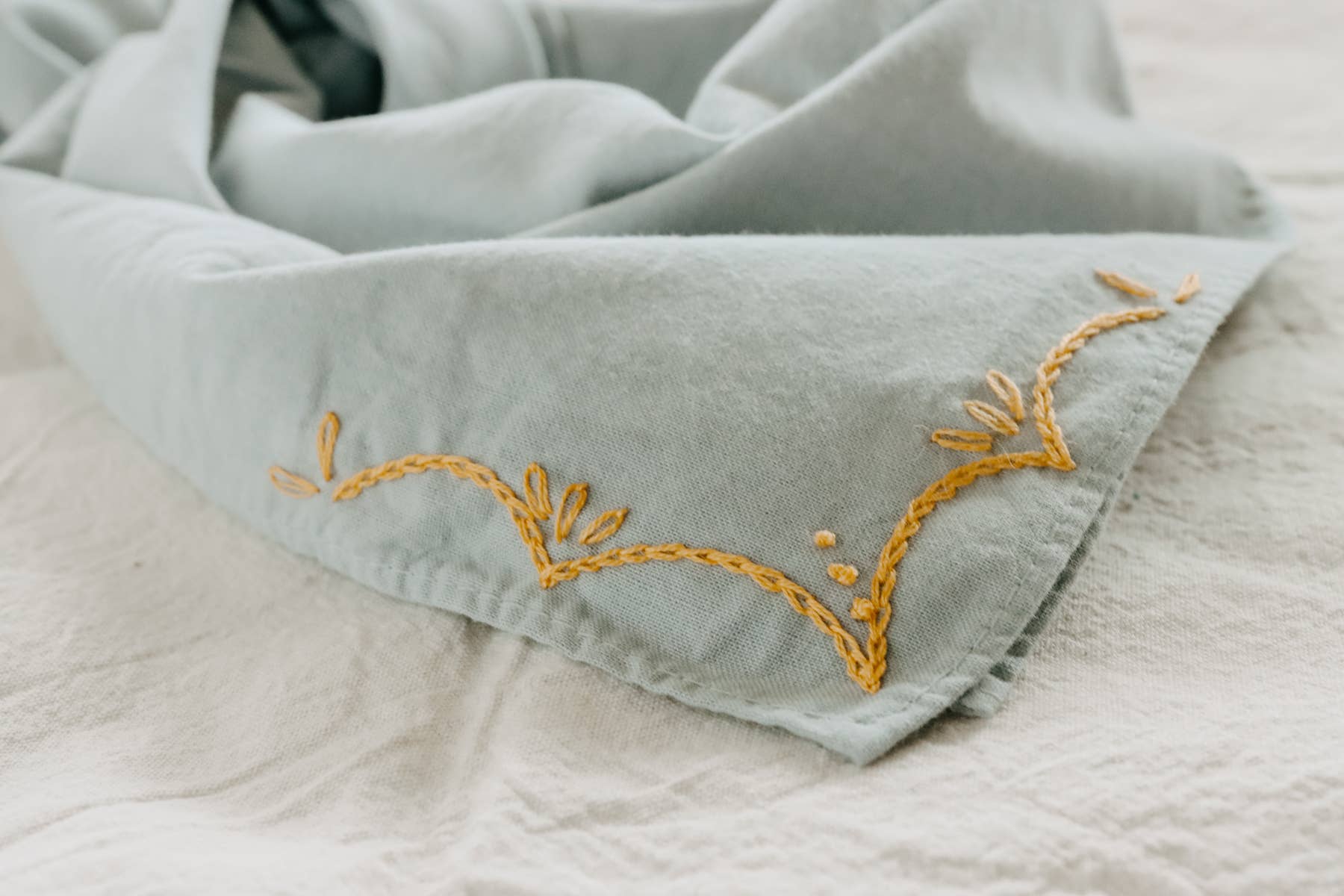 Eloise et moi - Wholesale Bandana - Unisex - Hand embroidered RODEO cotton bandana, hand dyed 24