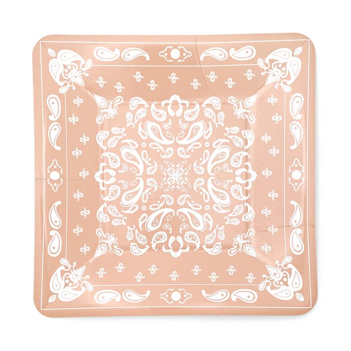 Platos de postre tipo bandana de champán polvoriento (juego de 8) para venta al por mayor de Party West