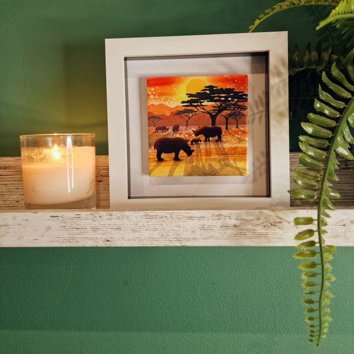 33-SP Silhouette de Rhinocéros Petite Image pour la vente par By Jo Crafts