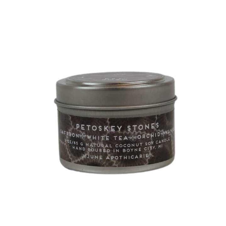 June Apothicarie - Vente Bougies de voyage - Bougie de voyage Petoskey Stones® 4 oz - Michigan3
